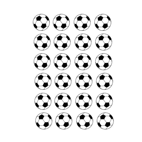Cupcake and Cookie Wafer Toppers- Soccer Balls- mini