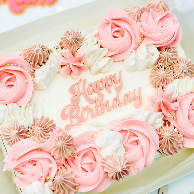 Mini Cake Plaque - Retro Happy Birthday- 5pack