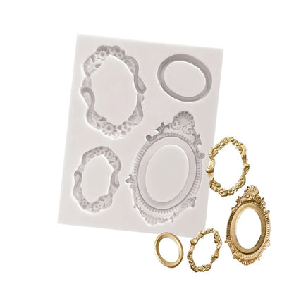Silicone Mould - Oval Picture Frames