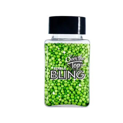 Over the Top Edible Bling Sprinkles- Green -60g