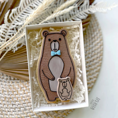 Cookie Cutter and Debosser Set - Bear and Cub