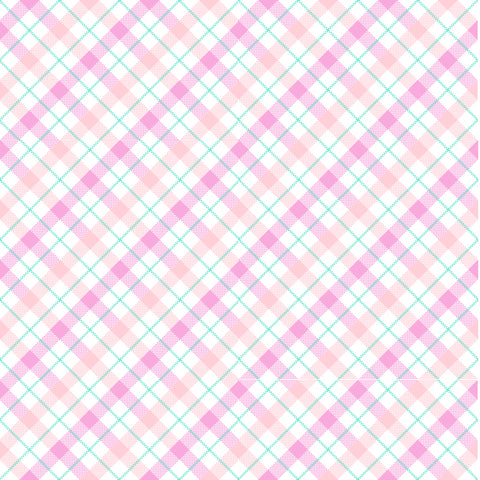 Edible Image - Pink and Peach Gingham