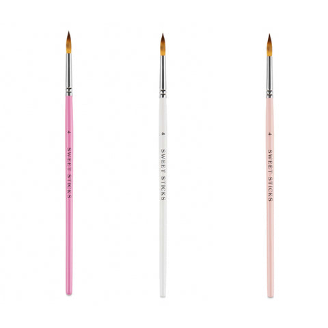 Pointed Round Paintbrush - #4- colour chosen at random