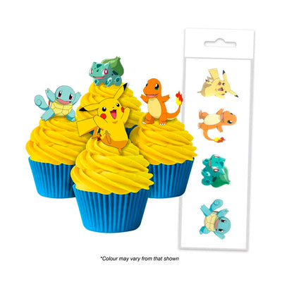 Cupcake Wafer Shapes - Pokemon- 16 pieces