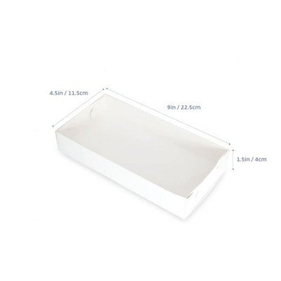 Cookie Box - 9" x 4.5" x 1.5"- CLEAR LID- 10 pack