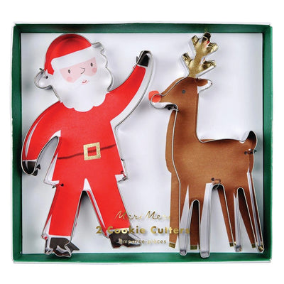 Meri Meri- Santa and Reindeer Cookie Cutter Set