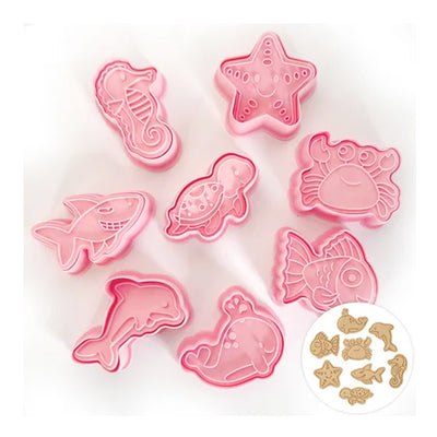 Sea Animals Cookie and Fondant Cutters -Set of 8