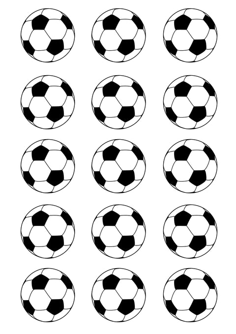Cupcake and Cookie Toppers- Soccer Balls
