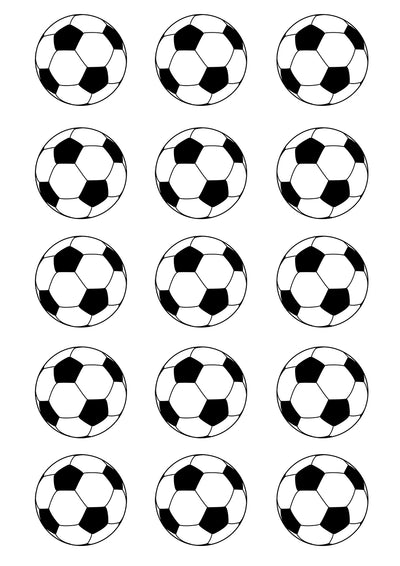 Cupcake and Cookie Toppers- Soccer Balls