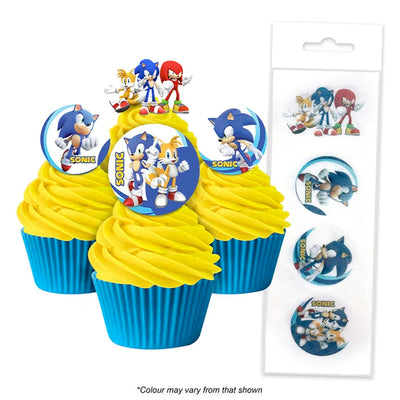 Cupcake Wafer Shapes -Sonic- 16 pieces