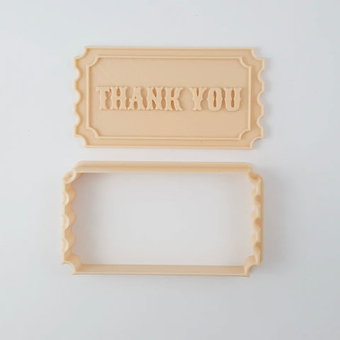 Cookie Cutter Embosser Set - Thankyou Ticket
